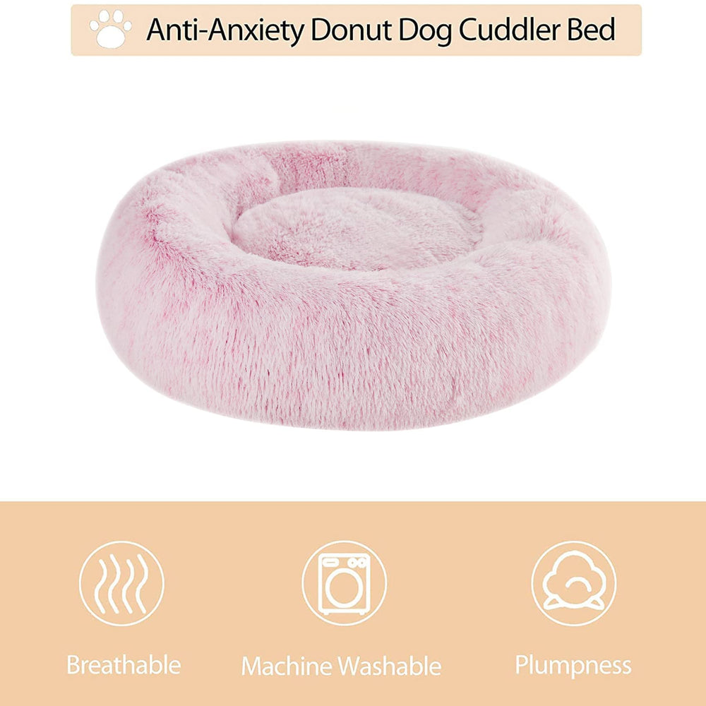WNPETHOME calming-donut-bed raised edges provide extra support for small dogs.