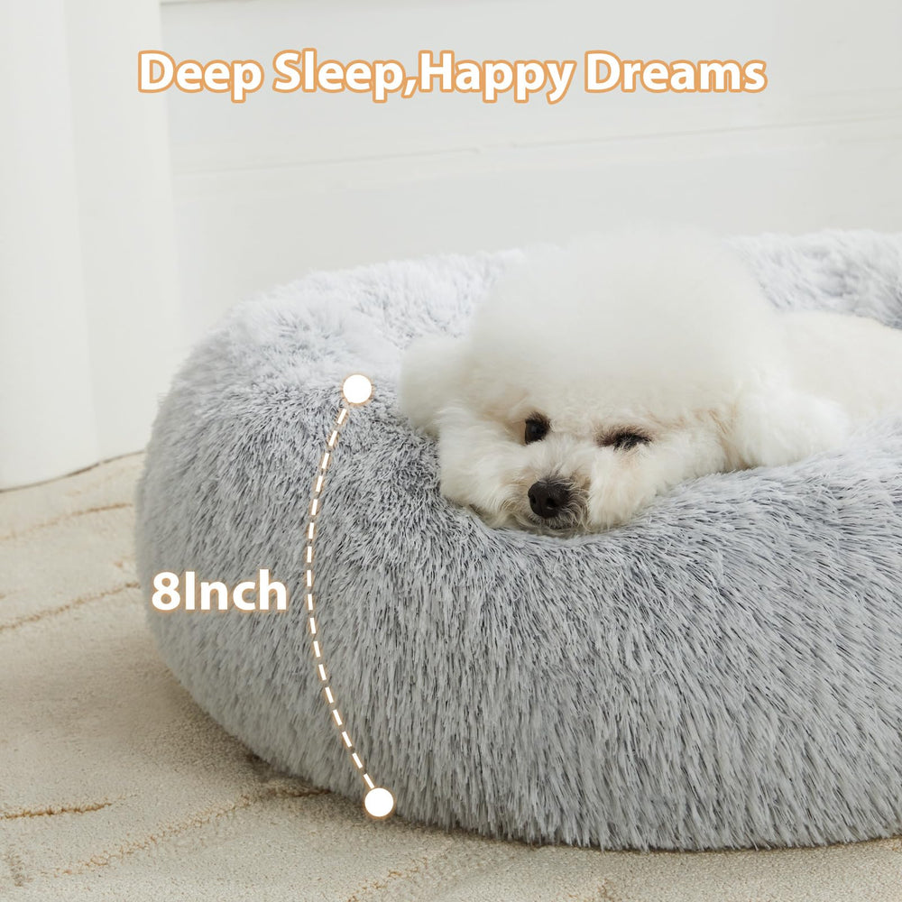 WNPETHOME calming donut bed inner fill 3D-fiber closeup demonstrates structured support.