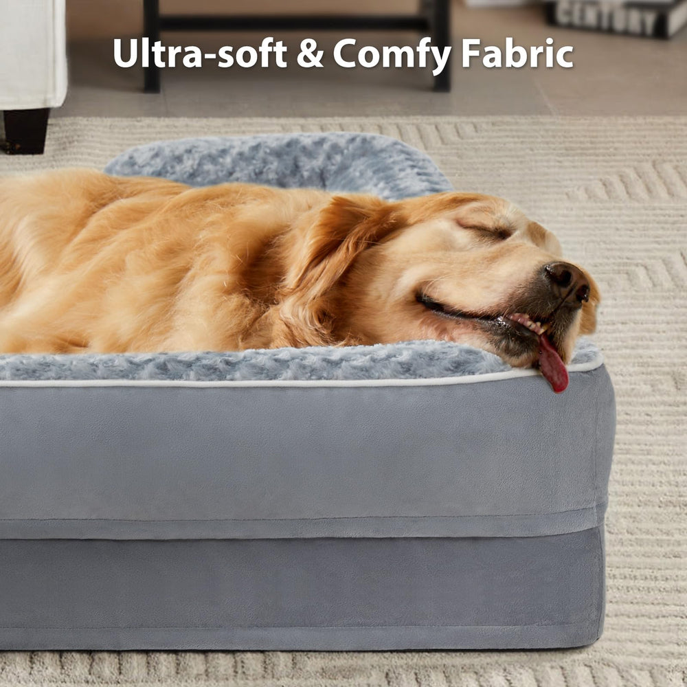 WNPETHOME dog bed with C-shape design promotes security during sleep