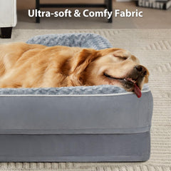 WNPETHOME dog bed with C-shape design promotes security during sleep