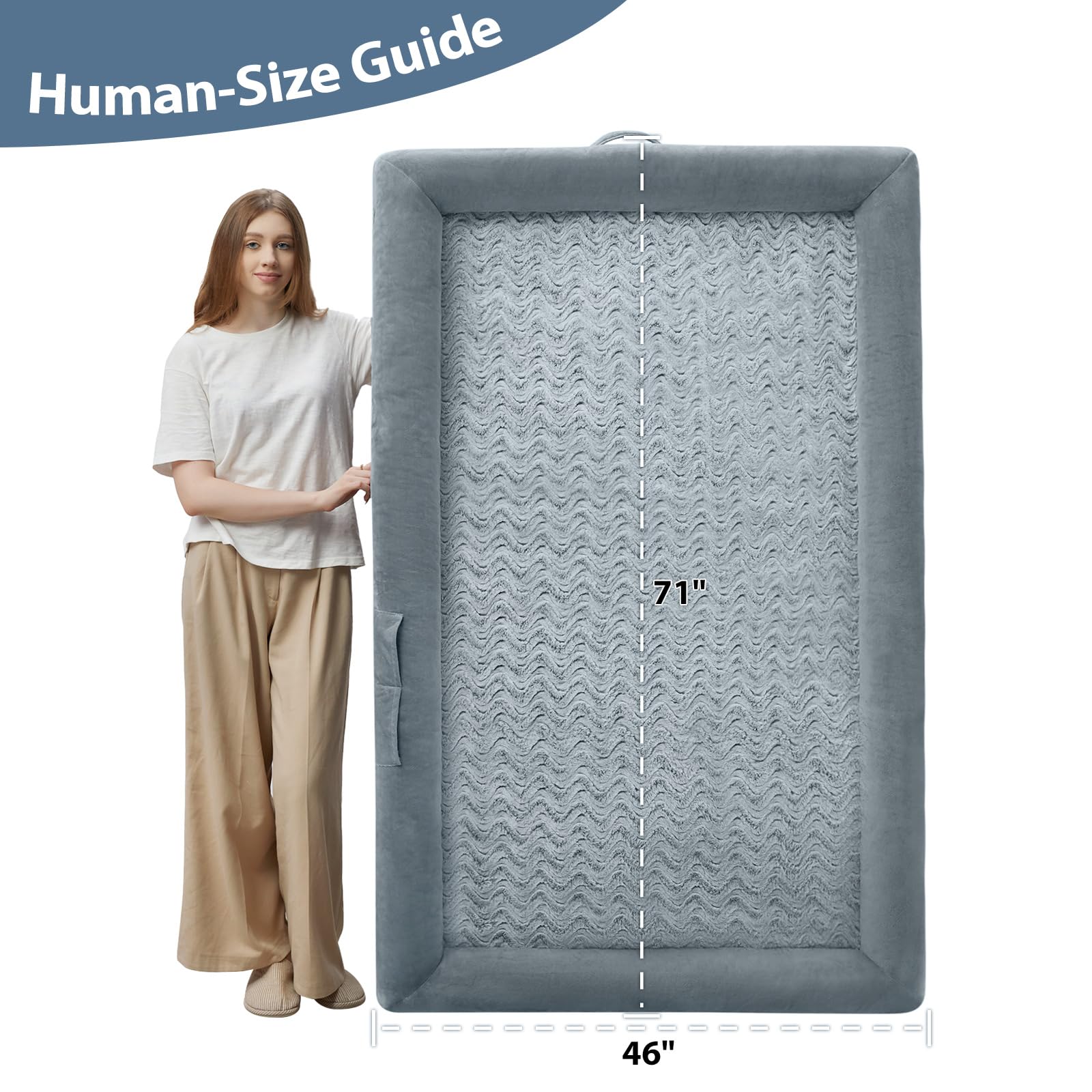 WNPETHOME bolster sides provide a sense of security and easy resting posture.