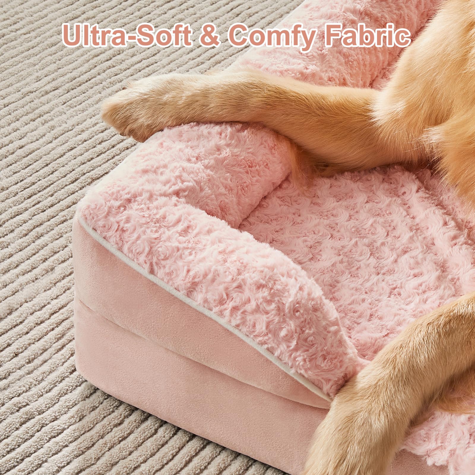 WNPETHOME dog bed-non-skid-bottom helps prevent shifting during play and naps