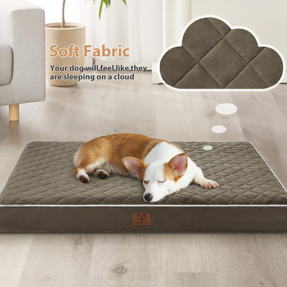 WNPETHOME dog bed quilted design adds luxury look and extra snuggly support.