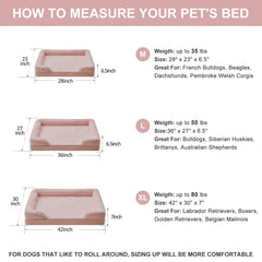 WNPETHOME dog bed-rose-plush-surface delivers soft calming touch for anxious sleepers