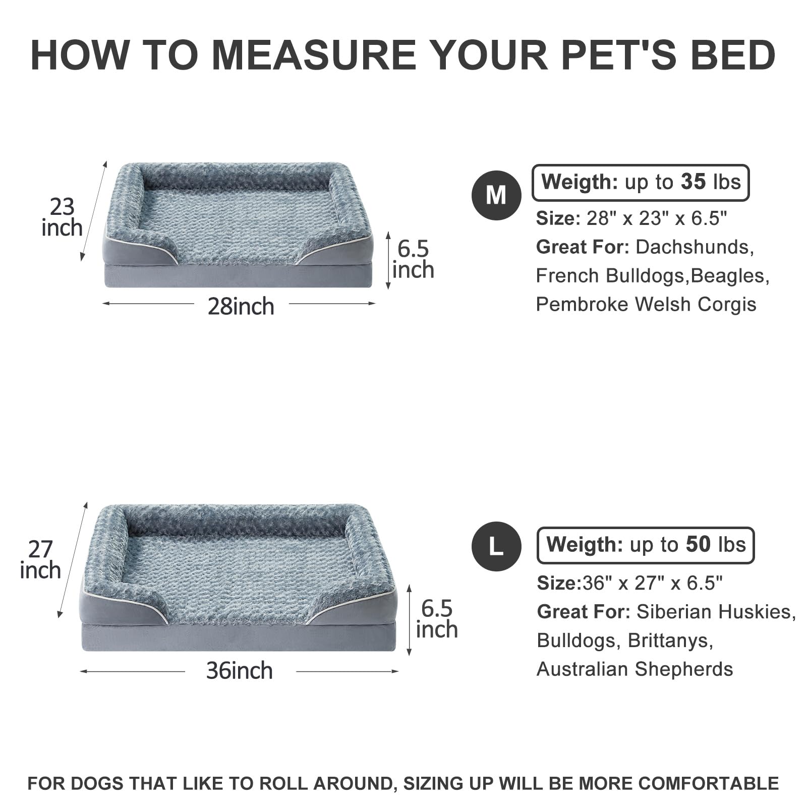 WNPETHOME dog bed washable cover offers easy hygienic cleaning after playtime