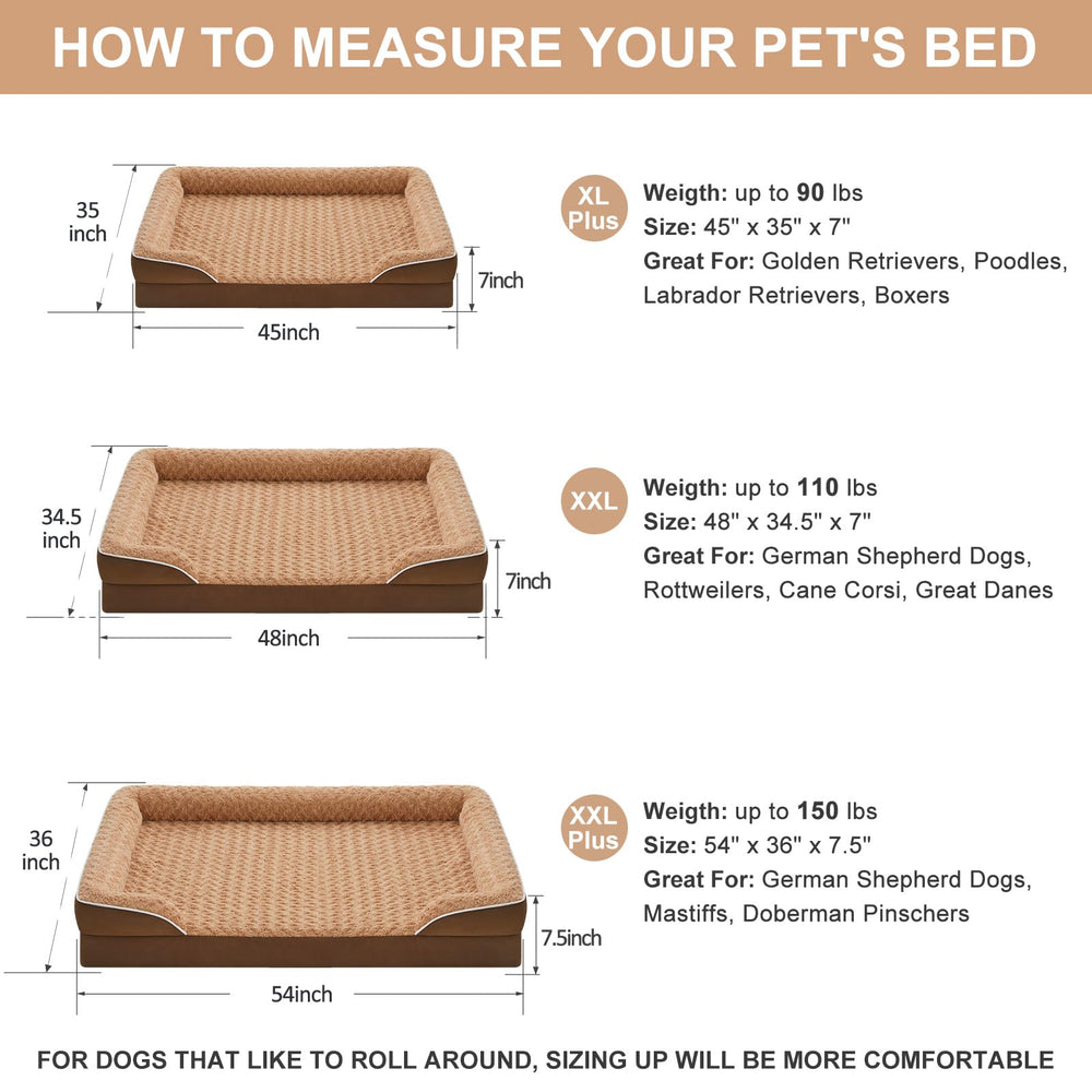 WNPETHOME dog bed waterproof lining close up protects from spills