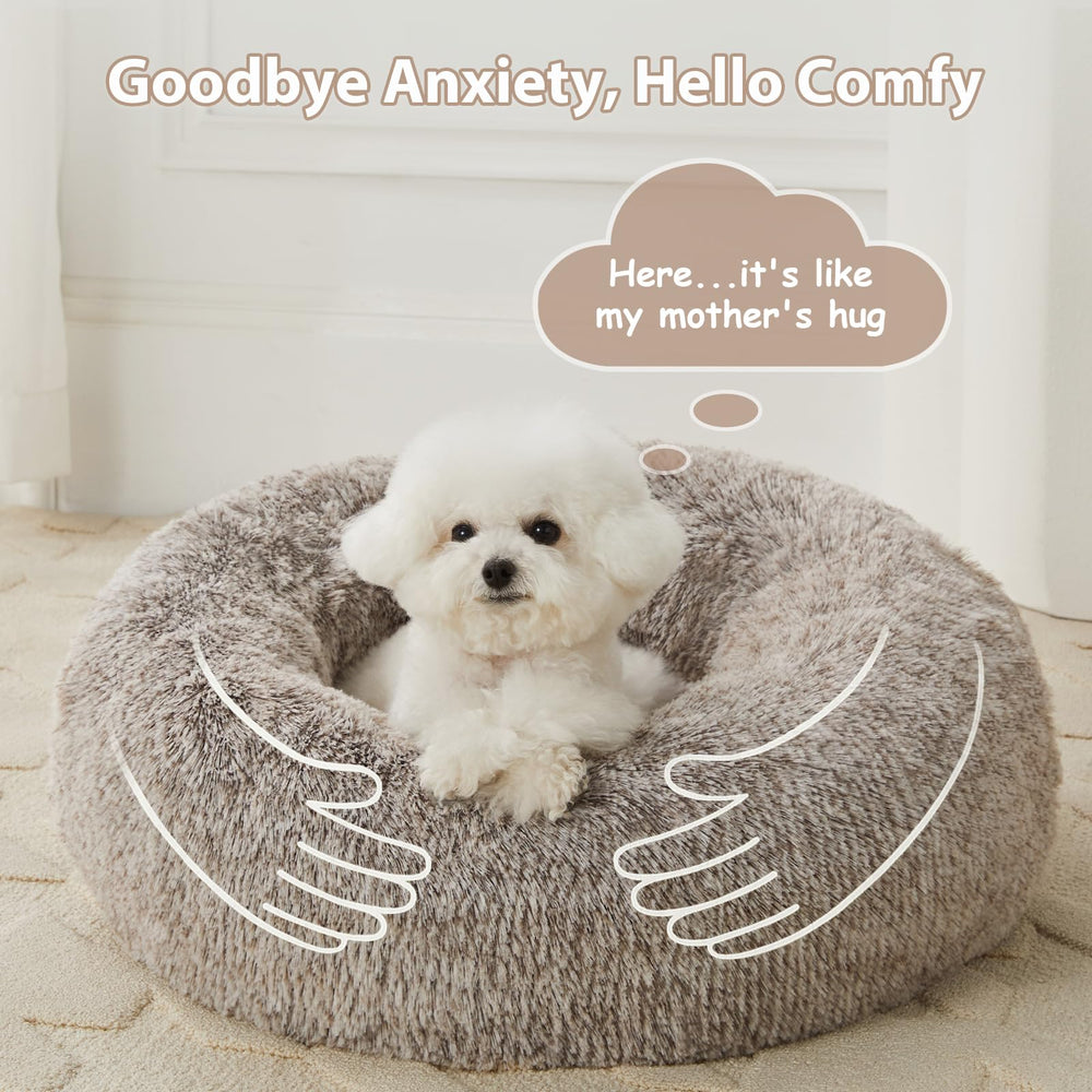 WNPETHOME donut-bed-packaging-usability demonstrates simple unpack and fluff before use