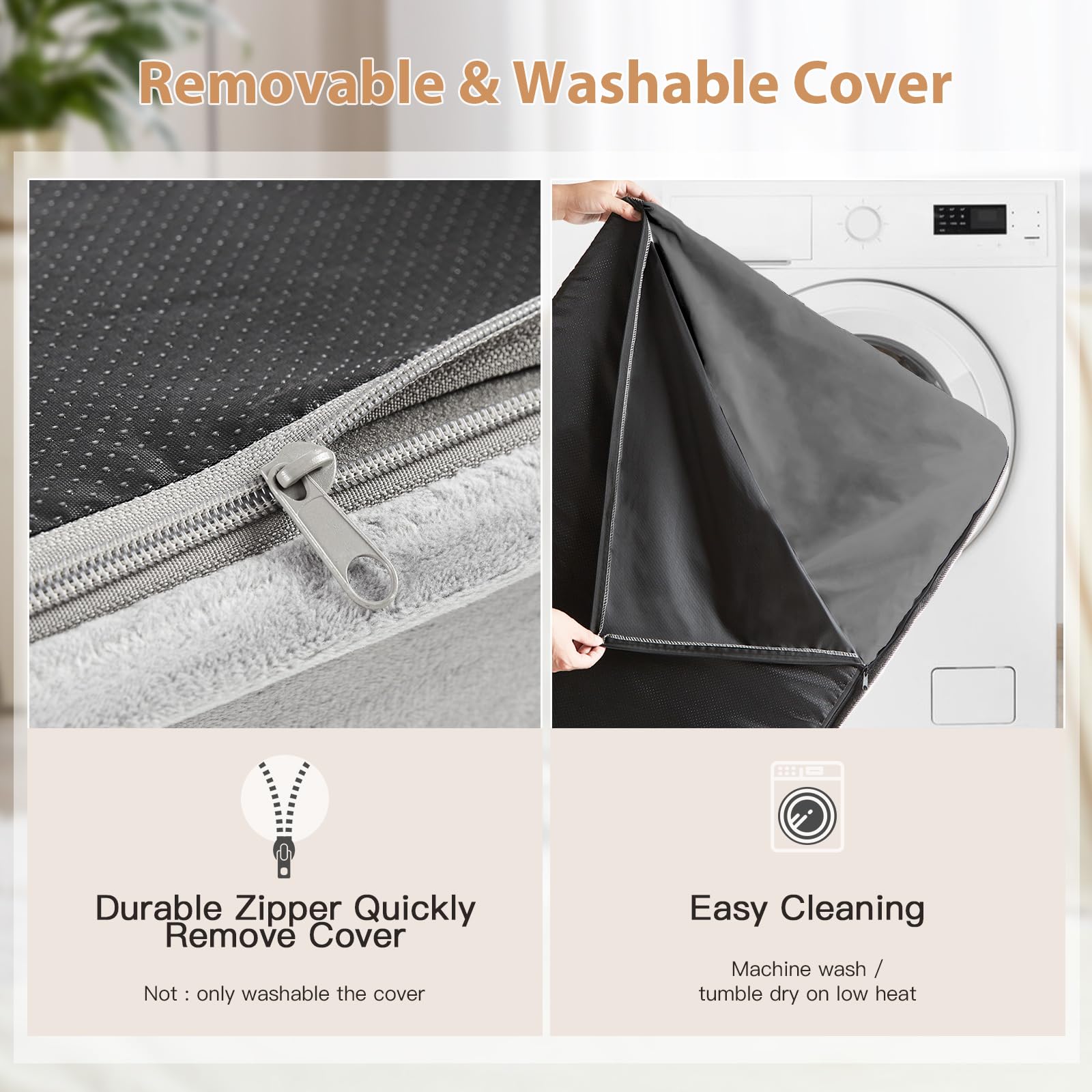 WNPETHOME egg crate foam evenly distributes weight for comfort.