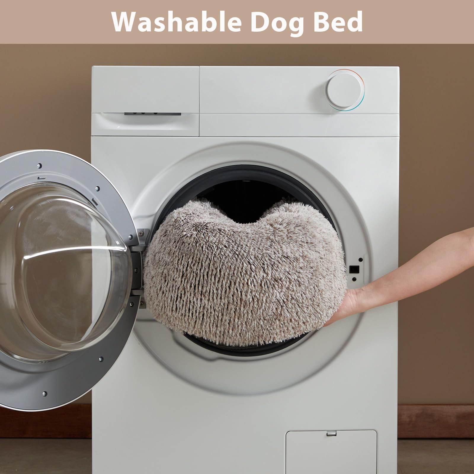 WNPETHOME machine-washable pet bed simplifies cleanups.