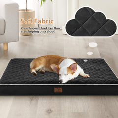 WNPETHOME orthopedic dog bed side profile highlighting plush quilted velvet surface.