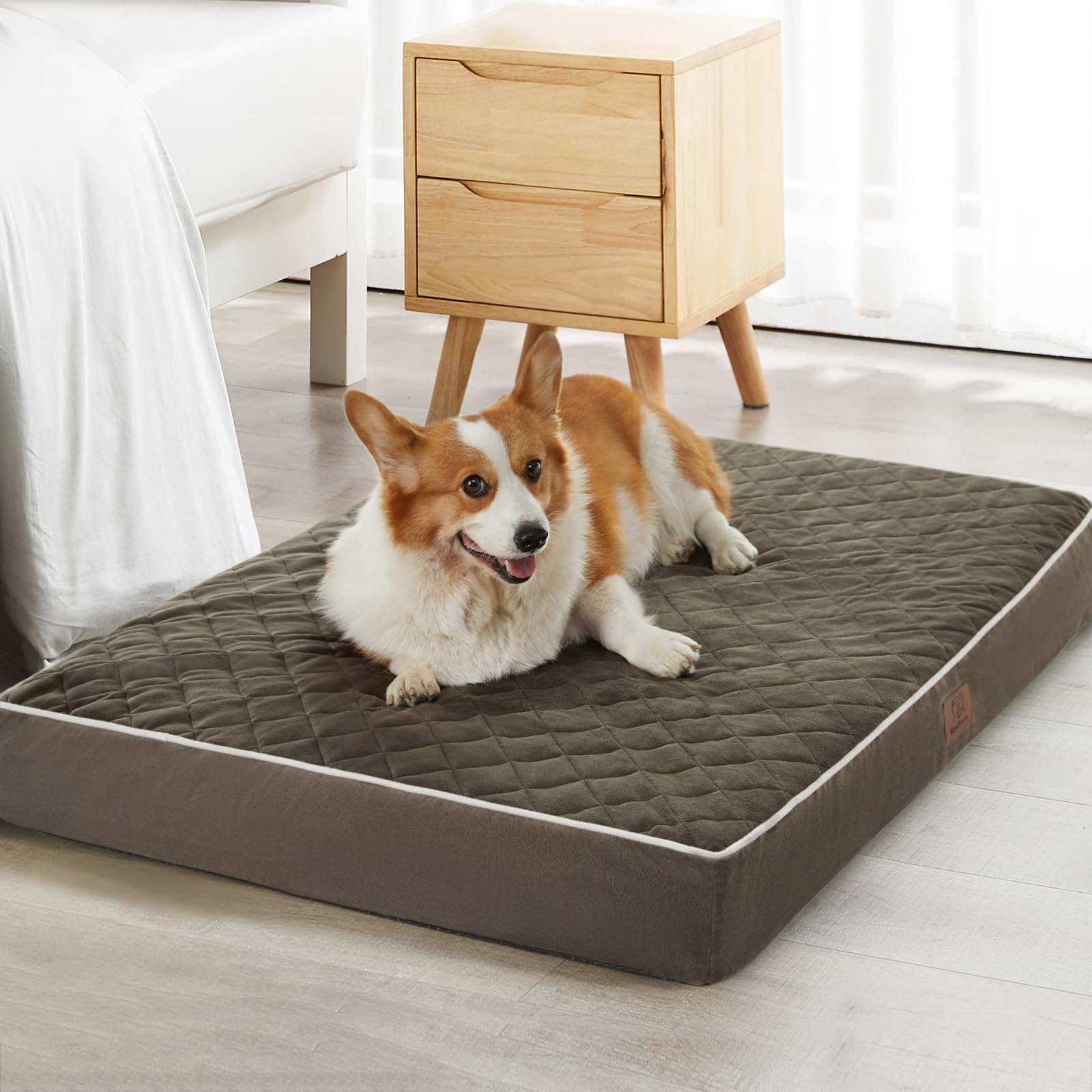 WNPETHOME orthopedic dog bed with velvet surface delivers cozy warmth and support for large dogs.