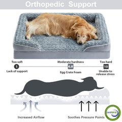 WNPETHOME orthopedic foam 3-5in provides joint-supporting comfort for aging dogs