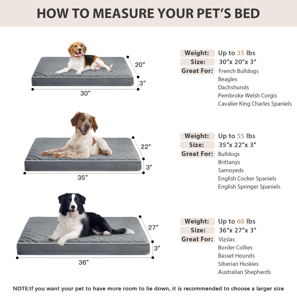 WNPETHOME orthopedic XL dog bed anti-slip bottom keeps bed in place during play.