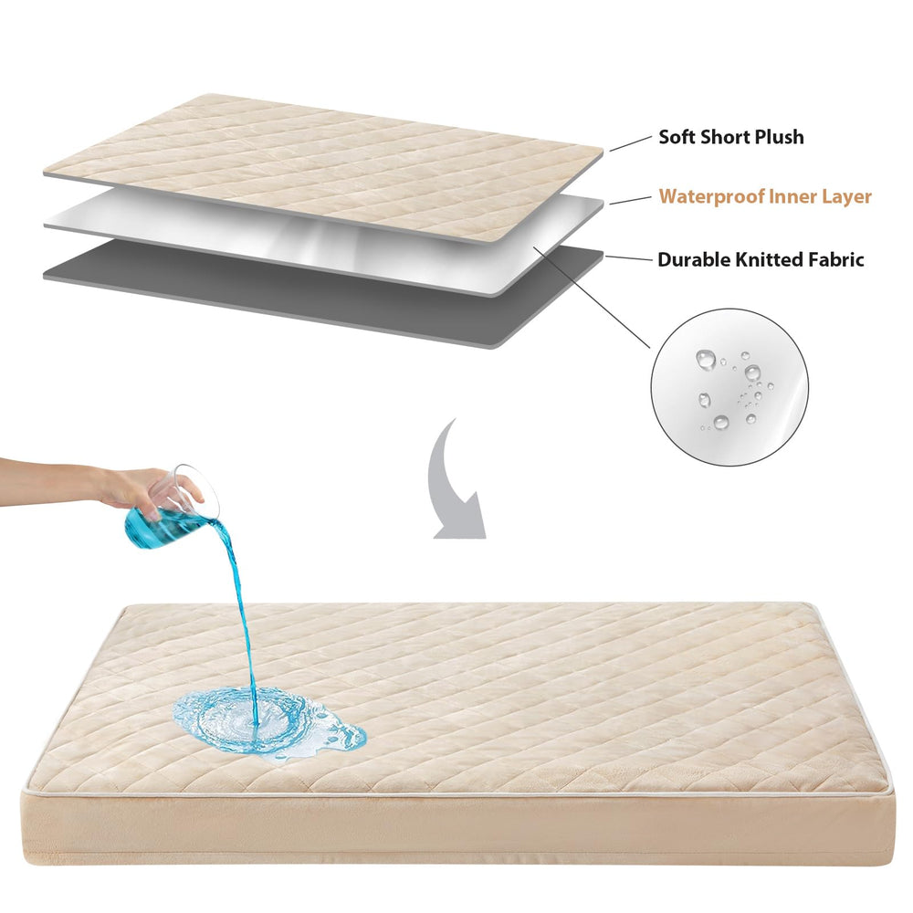 WNPETHOME orthopedic XL dog bed expanded to 42x30 inches after unpacking