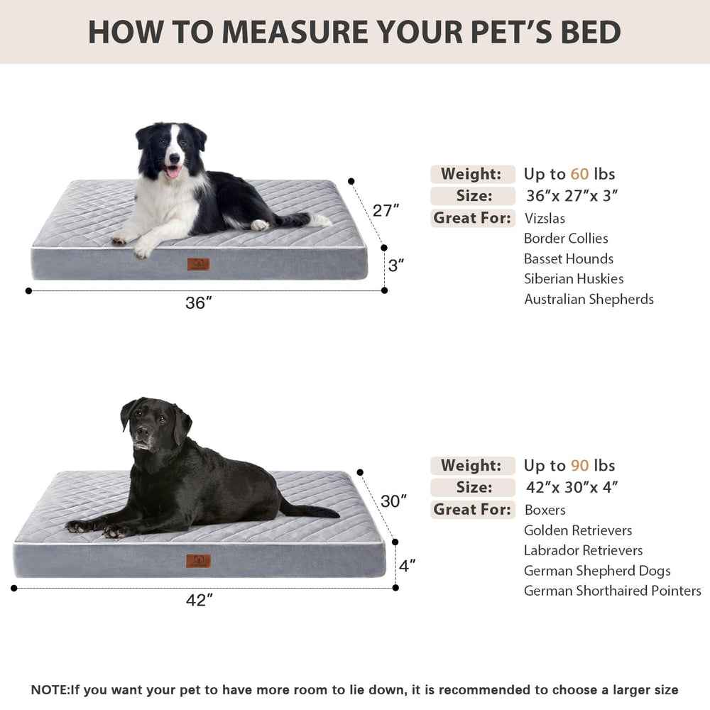 WNPETHOME Orthopedic XL Dog Bed waterproof bottom to protect cushions