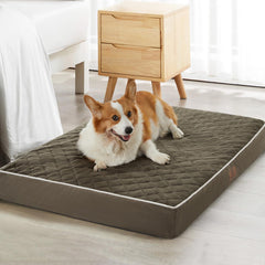 WNPETHOME orthopedic XXL bed velvet surface offers plush warmth and skin-friendly comfort.