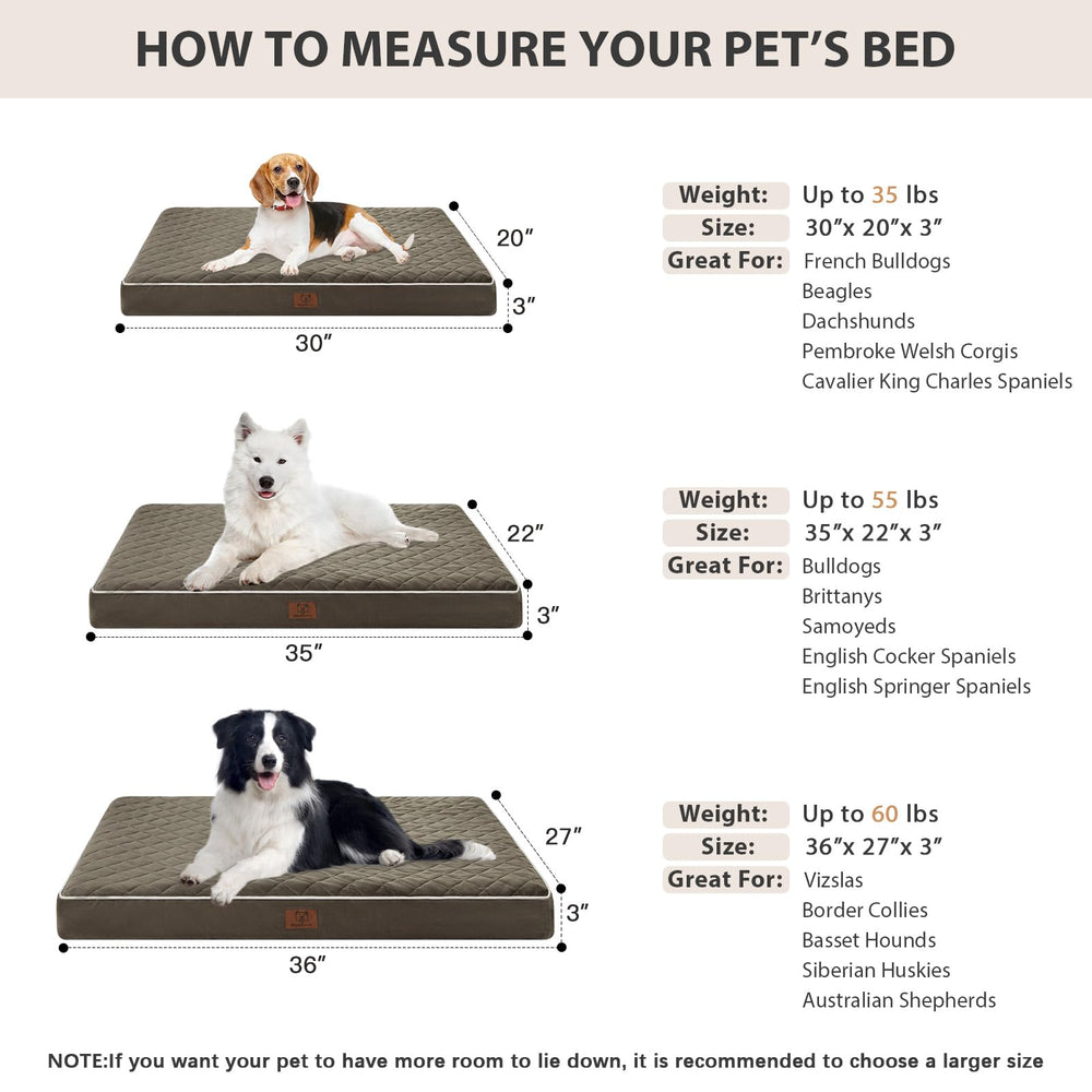 WNPETHOME waterproof anti-slip dog bed keeps surfaces clean and bed in place.
