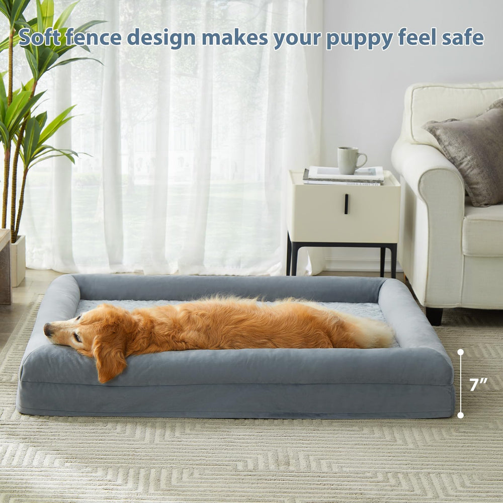 WNPETHOME XL dog bed size 41x28x7 inches suitable for dogs under 80 lbs