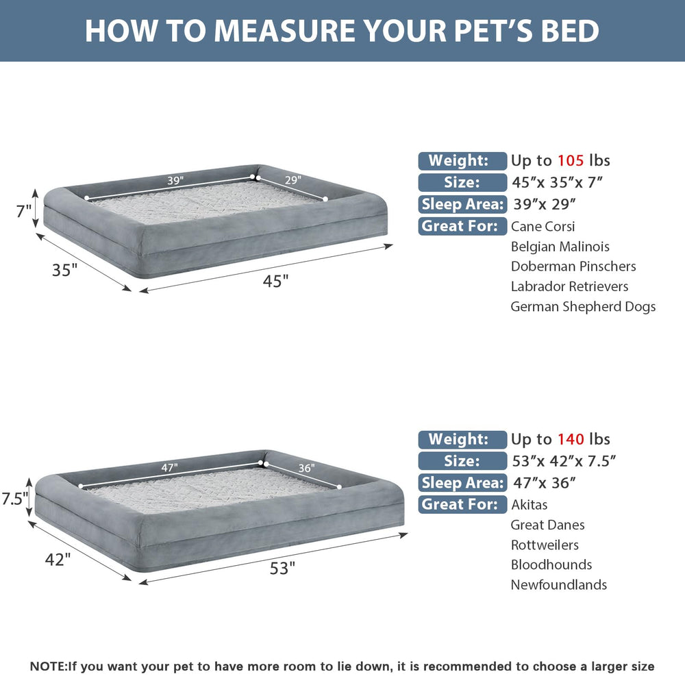 WNPETHOME XXL removable cover with sturdy zipper for easy washing.