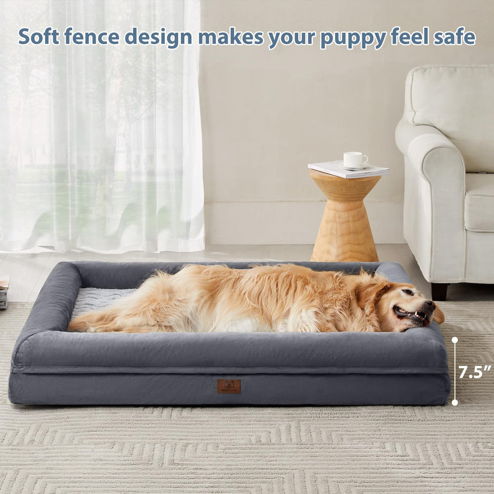 WNPETHOME XXXL fully assembled bed ready for cozy large-dog lounging
