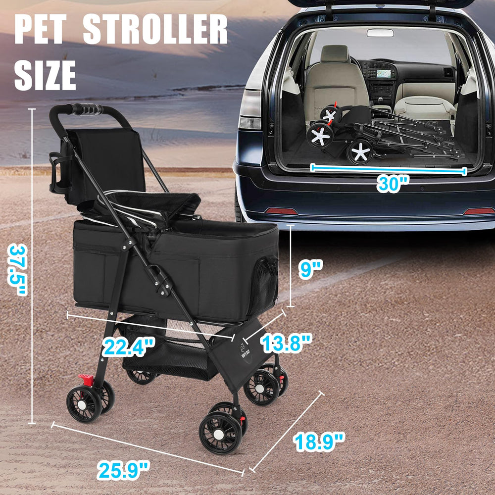 Wn's Day 3-in-1 stroller ergonomic handles for comfortable pushing.