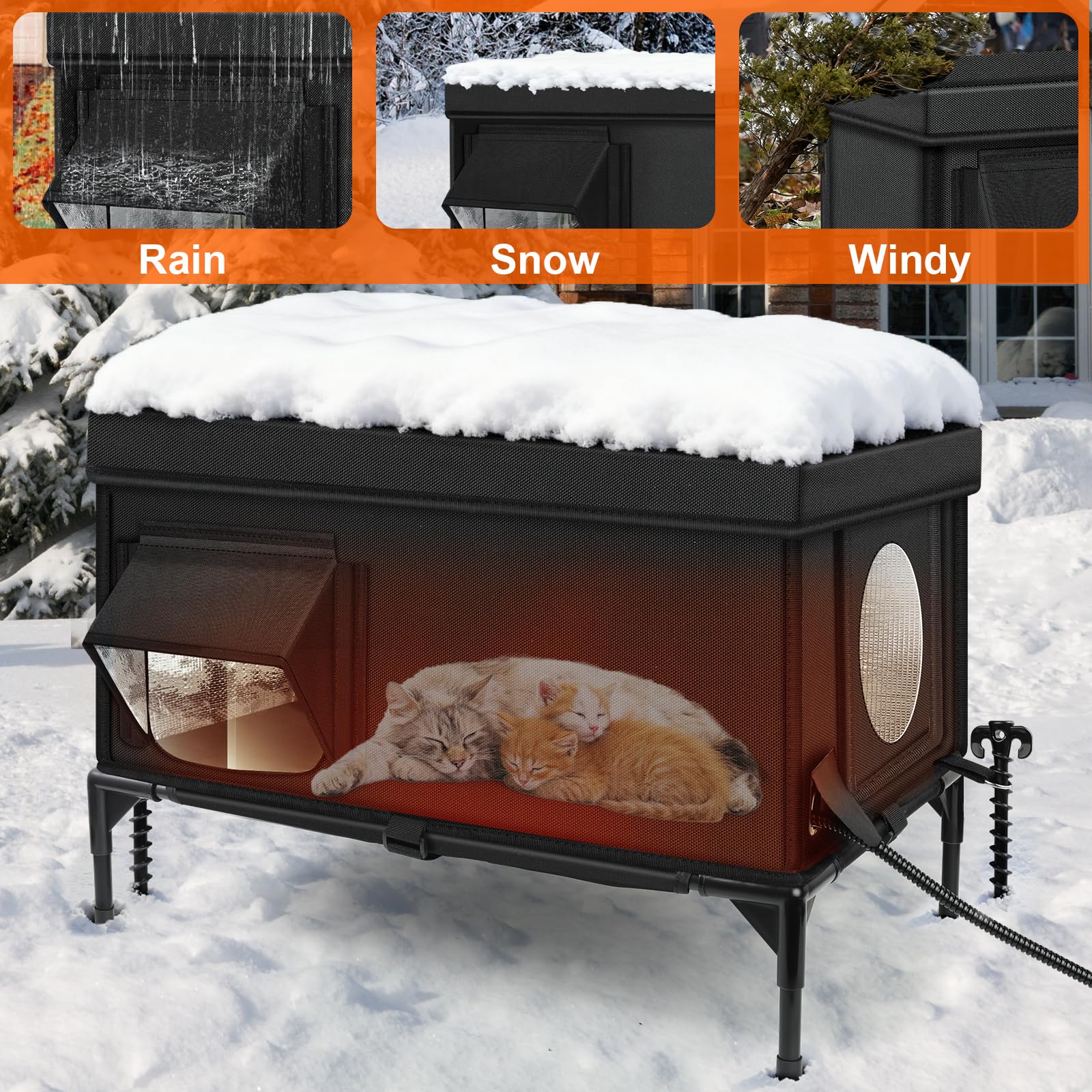 Wn's Day elevated base keeps the shelter dry and away from moisture.