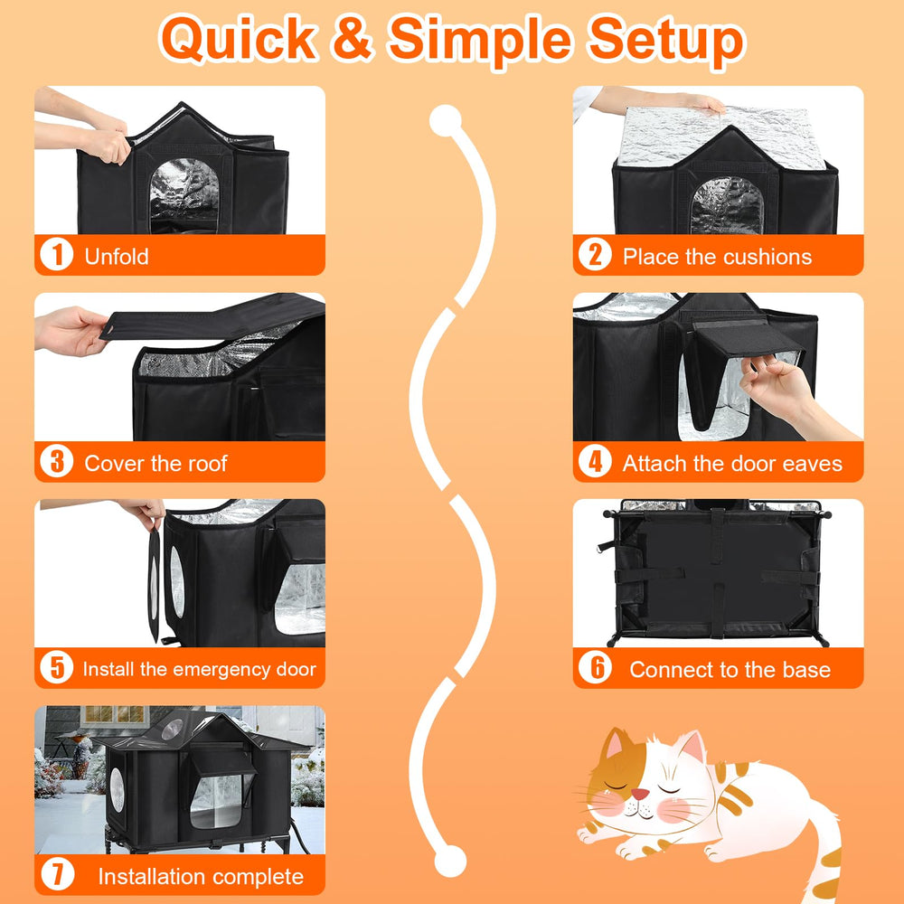 Wn's Day cat-house-multi-sizes caters to 1-2 cats or more.