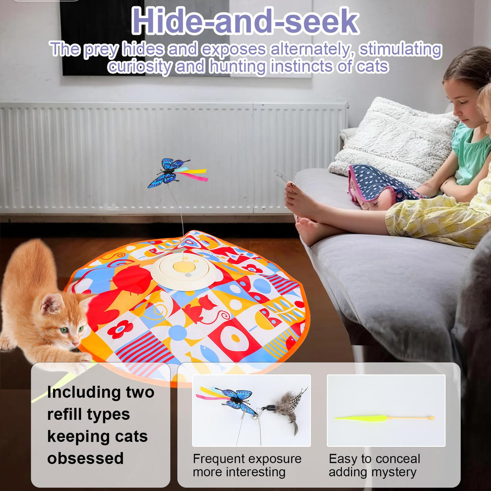 Wn's Day cat toy in standard mode provides steady wand action for engagement.