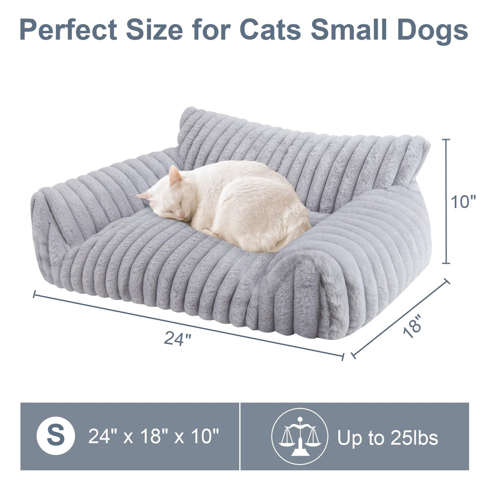 Wn's Day Cat Couch Bed pillow and bolster provide head and neck support