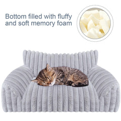 Wn's Day Cute Cat Couch Bed top-down view reveals roomy interior
