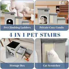 Wn's Day dog stairs assembly easy with Velcro-secured steps.