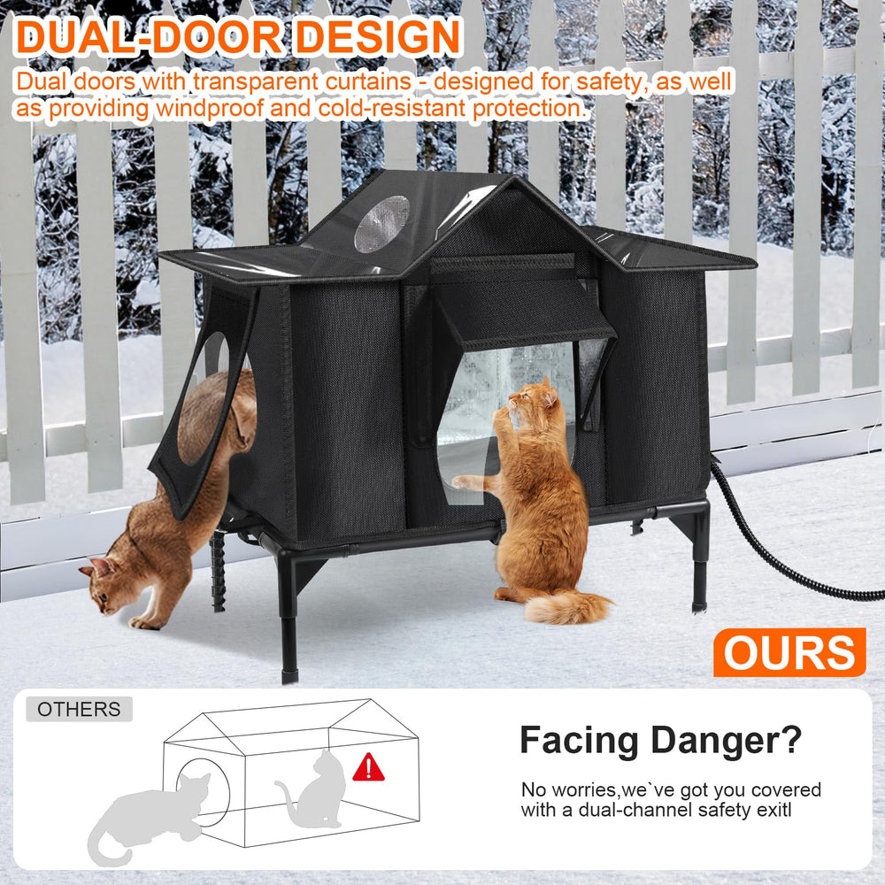 Wn's Day insulated-outdoor-cat-house-winter keeps cold at bay for felines.