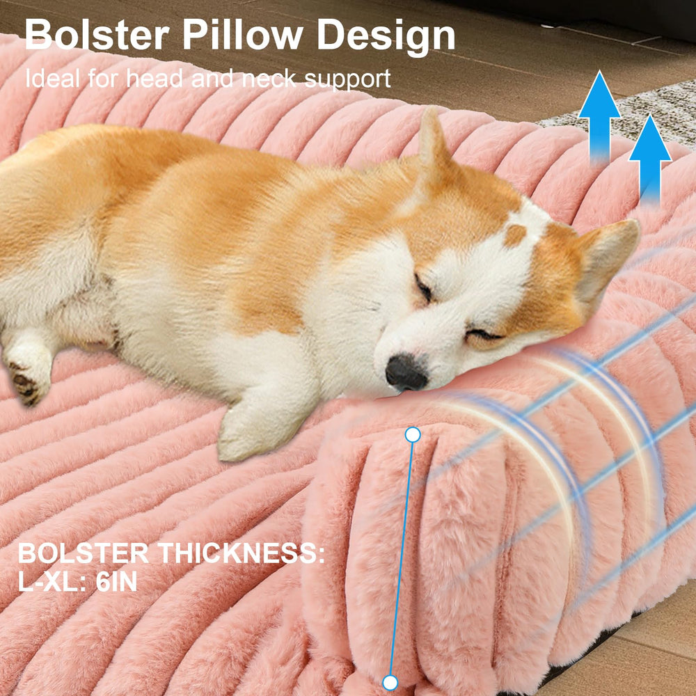 Wn's Day memory foam edge couch cover shows raised sides for neck support.