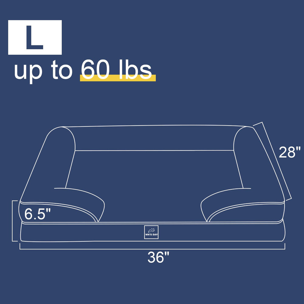 Wn's Day memory foam large dog bed demonstrates comfort