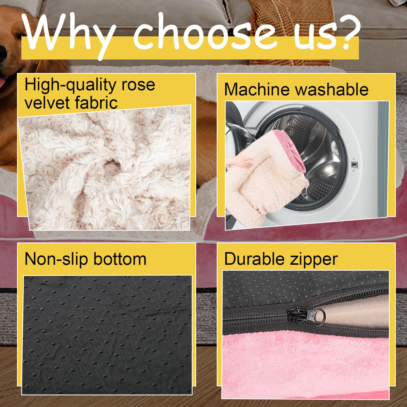 Wn's Day removable cover with zipper for easy washing.