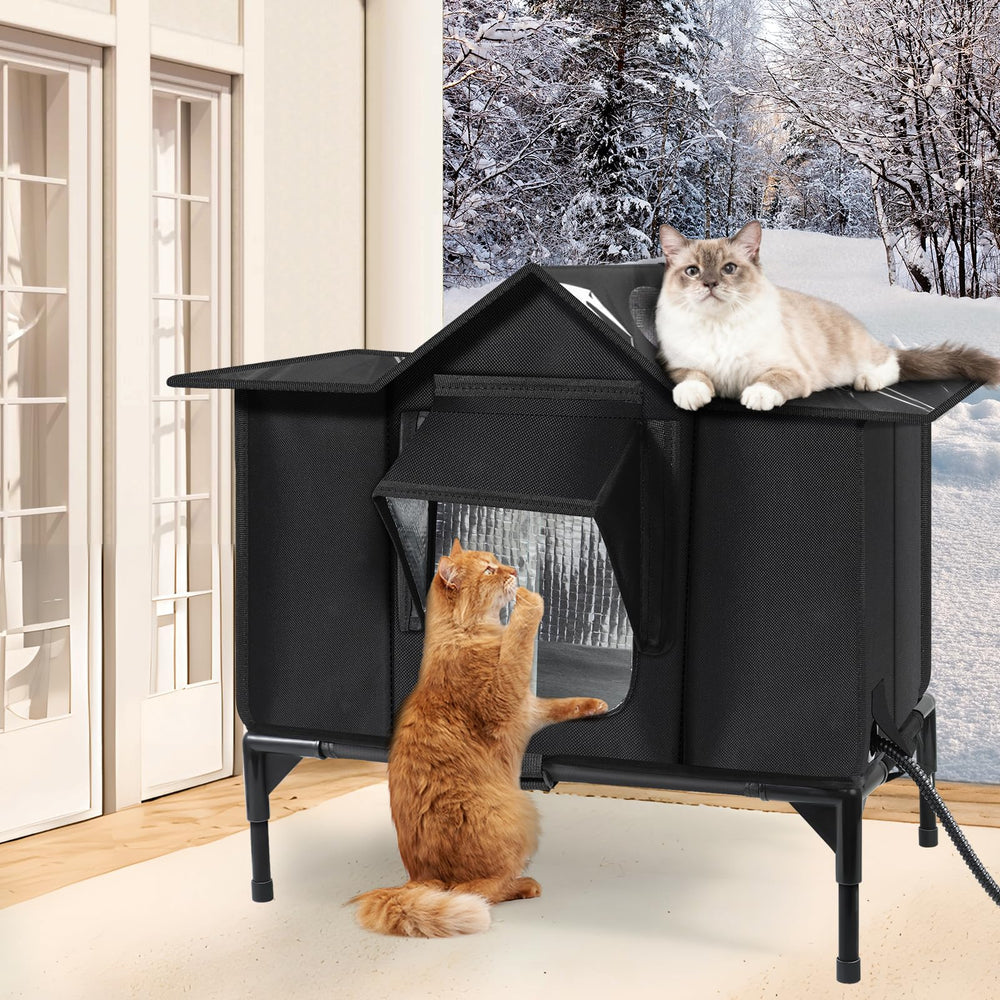 Wn's Day outdoor-cat-house-scenarios-balcony-garden ideal for porches and barns.