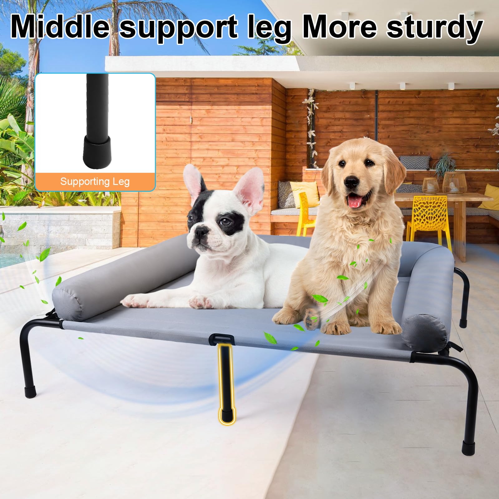 Wn's Day Oxford-edge design adds chew-resistant durability around the bed