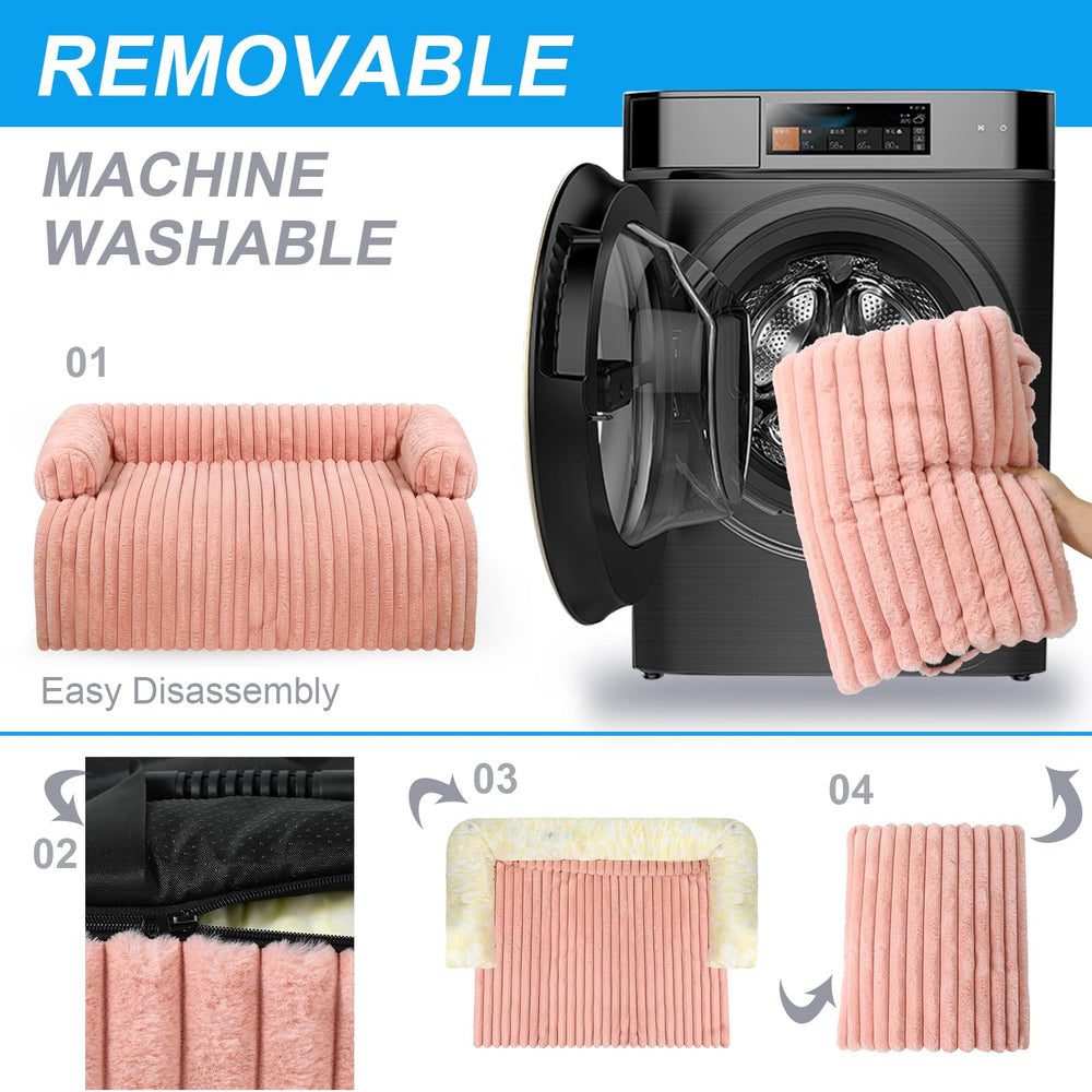 Wn's Day pink pet bed mat for couch provides versatile lounge placement.