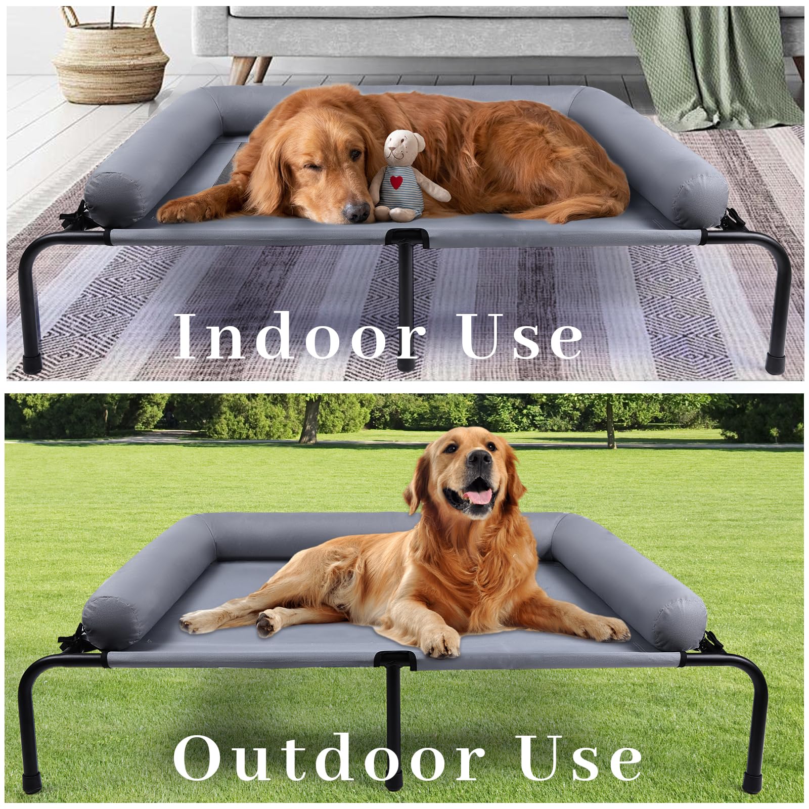Wn's Day portable dog cot is lightweight for camping and travel