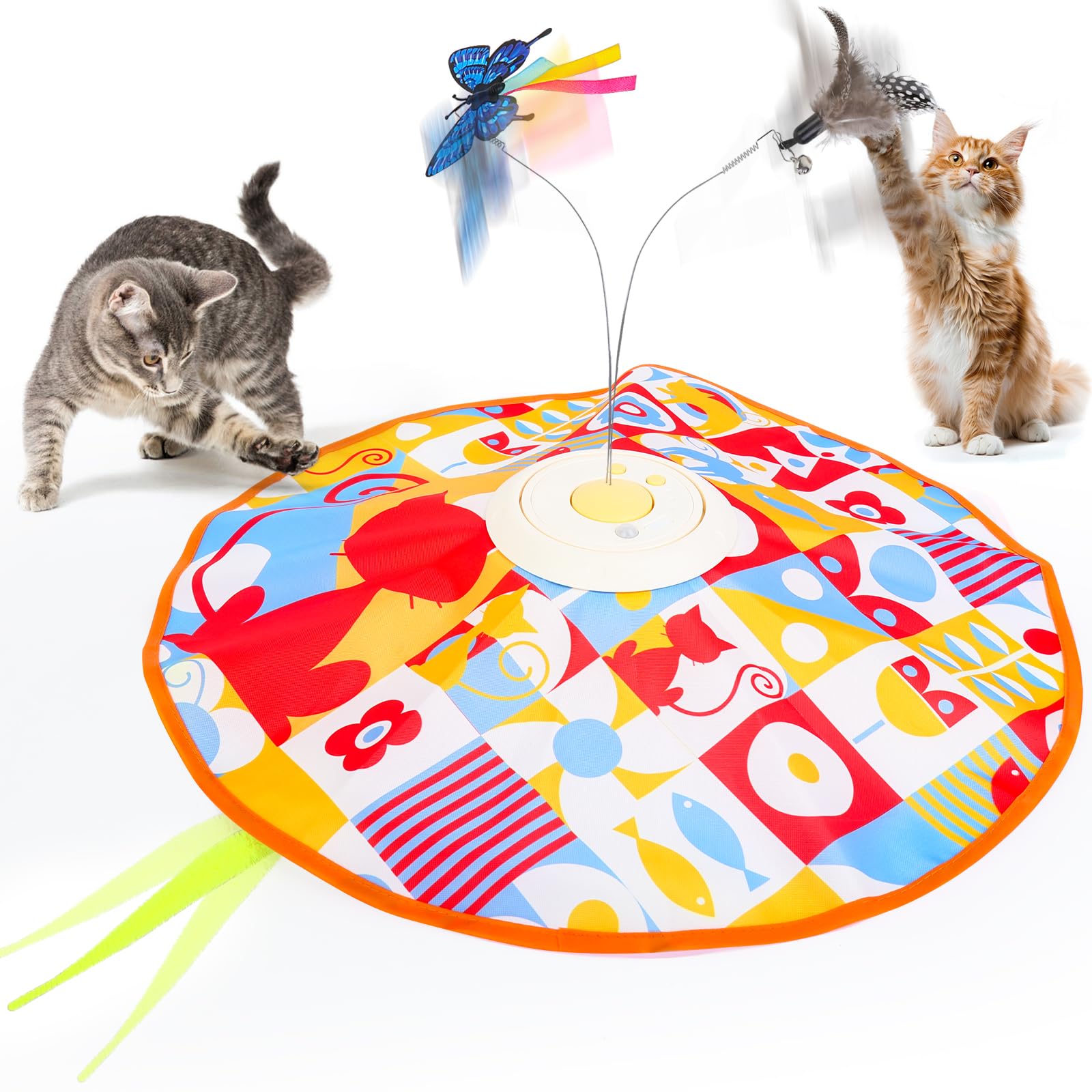 Wn's Day rechargeable cat toy with hide-seek top sparks active playtime for indoor cats.