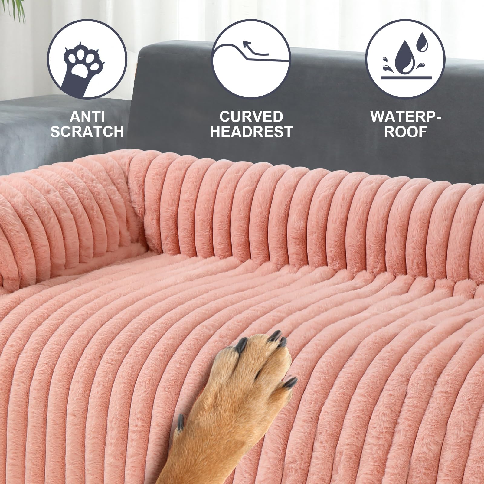 Wn's Day removable washable couch cover simplifies cleaning after messy days.