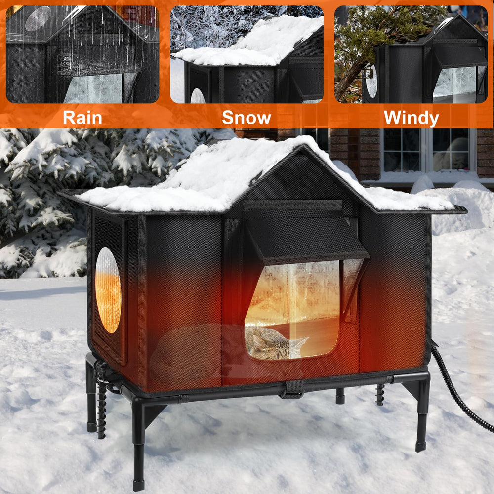 Wn's Day waterproof-oxford-cat-house blocks rain and keeps interior dry.