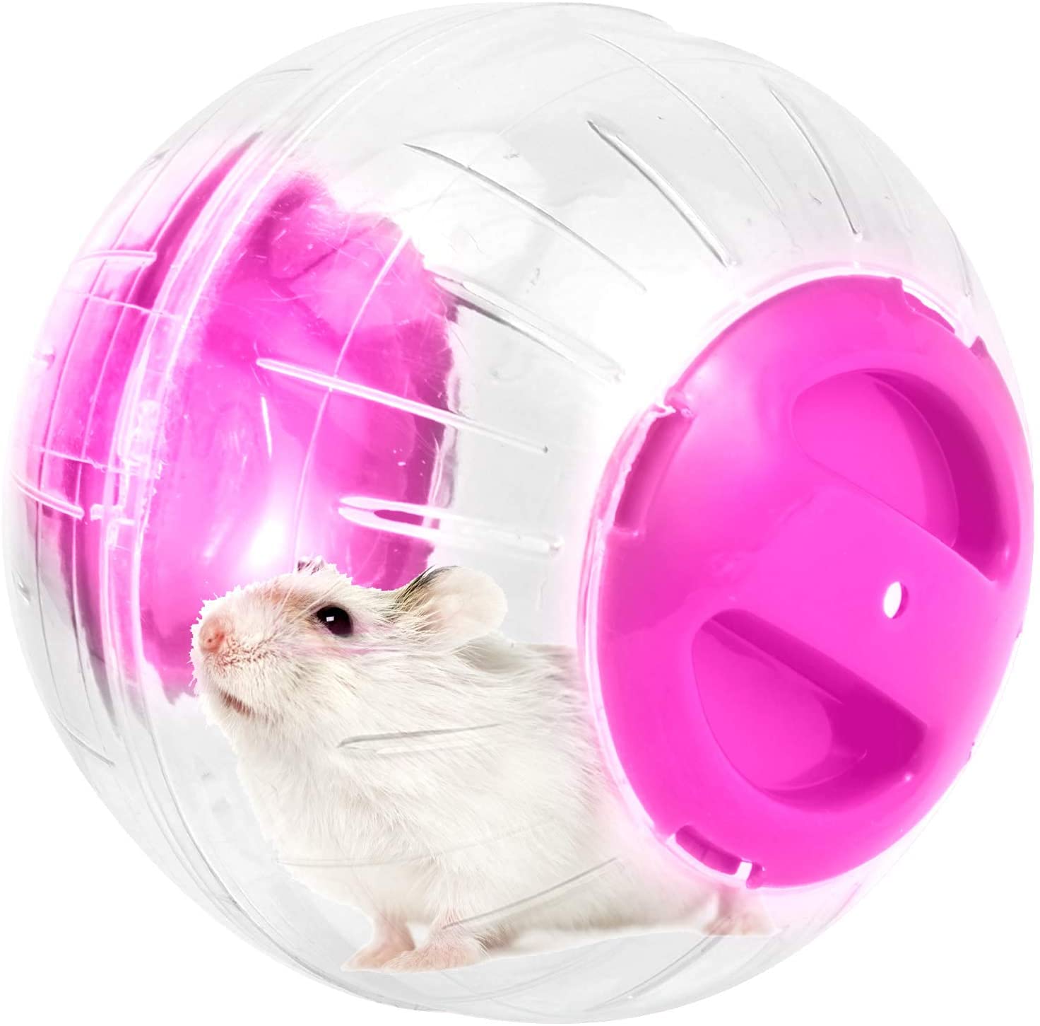 WNZQK hamster crystal ball 4.7 inch pink for safe, observable play.