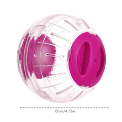 Side view of WNZQK pink hamster running ball for quiet exercise.