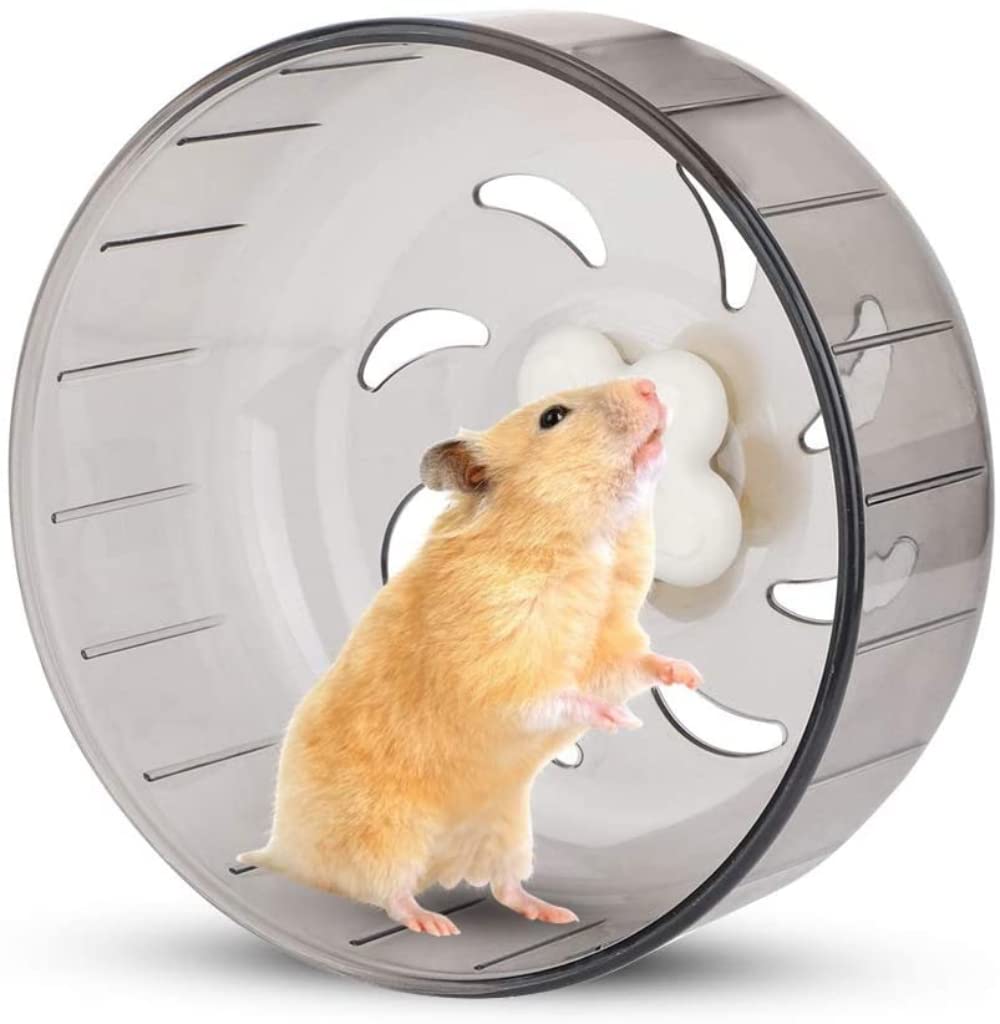WNZQK mini silent exercise wheel with anti-skid track protects paws during home running sessions