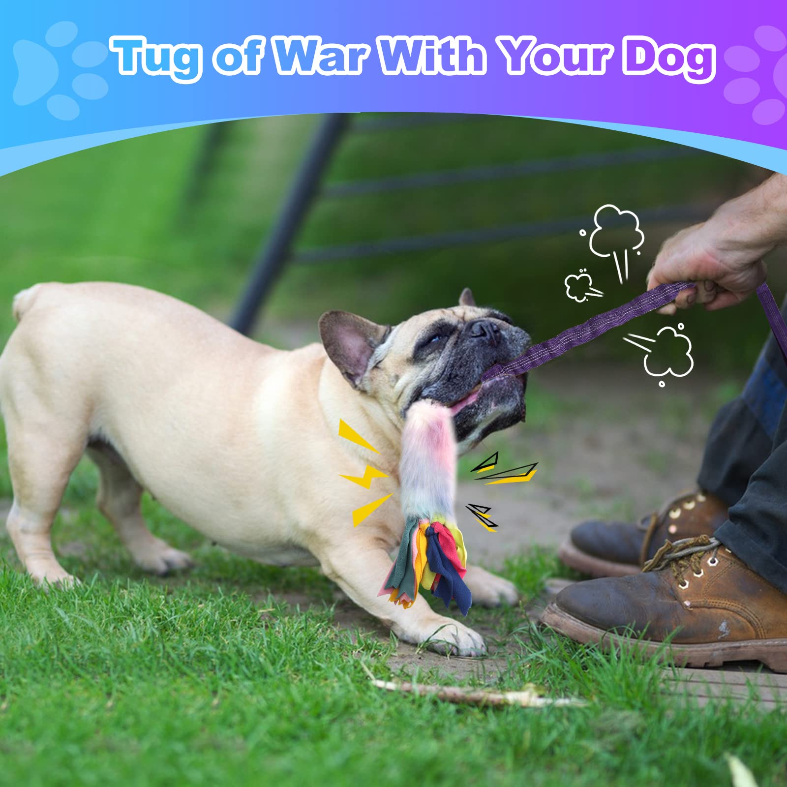 Wodoca dog rope toy indoor outdoor use demonstrates versatile boredom relief and bonding moments.