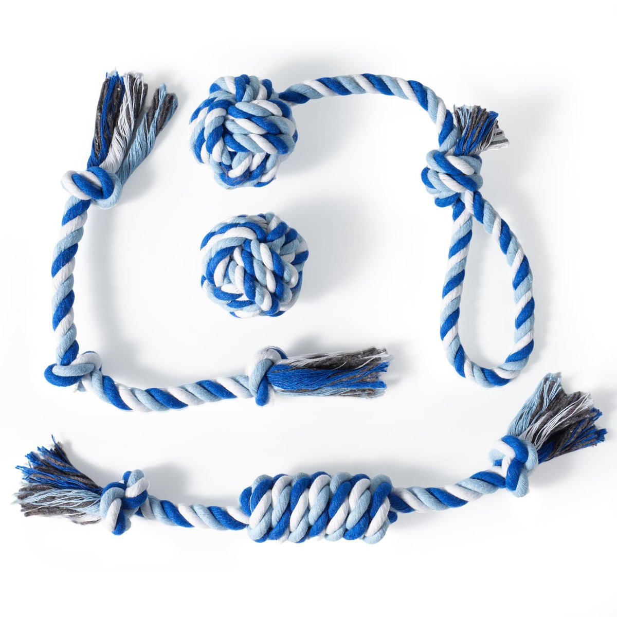 wodoca dog rope toys 4-pack with knotted ropes and balls for interactive play