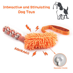 Wodoca squeaky rope toy with chenille texture to attract dogs during play