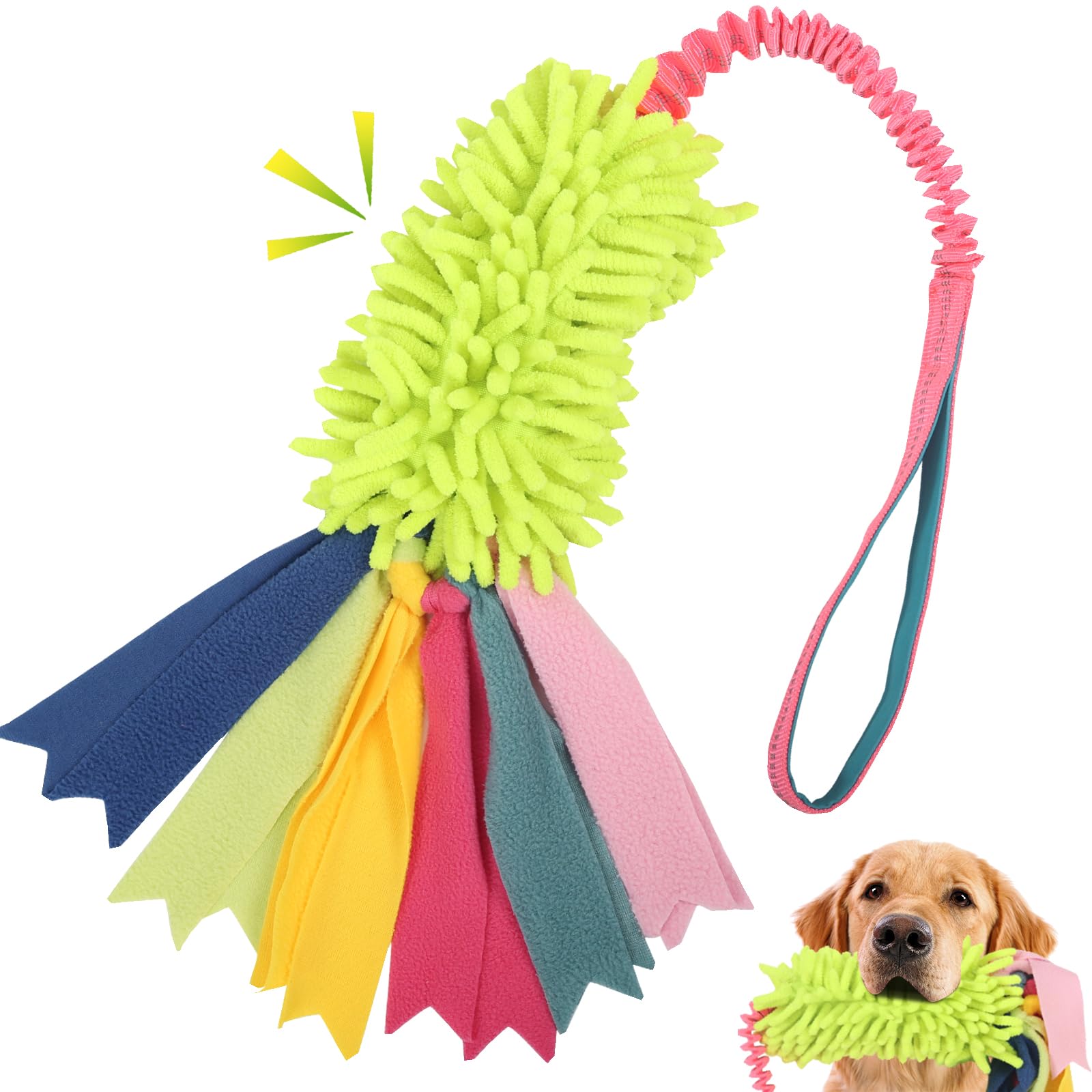 Wodoca dog tug toy ergonomic-grip for easy handling during interactive tug sessions.