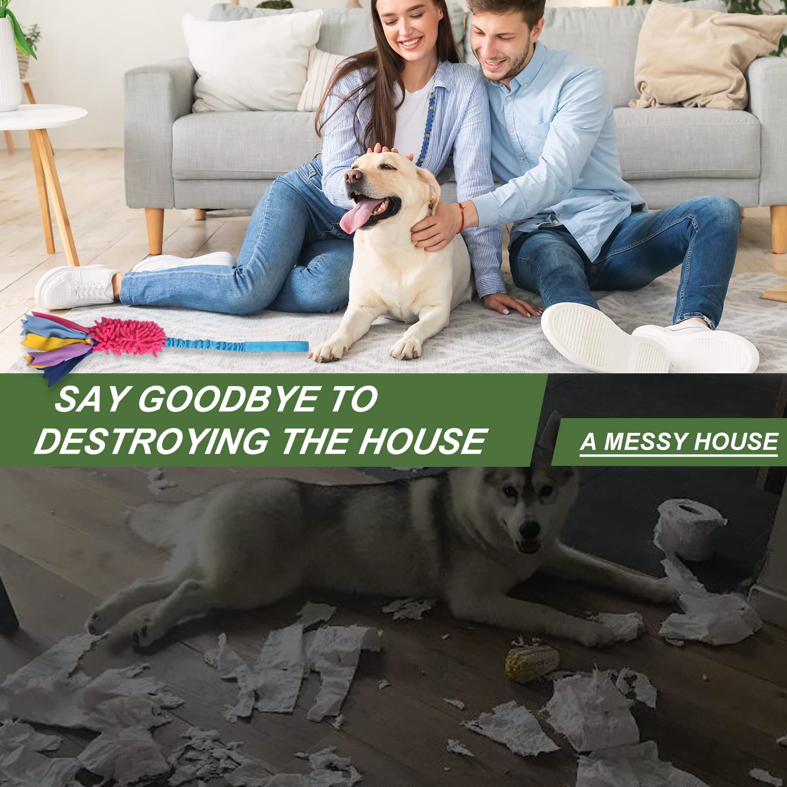 Wodoca dog tug toy-handmade-stitching highlights craft-built durability for long-lasting fetch